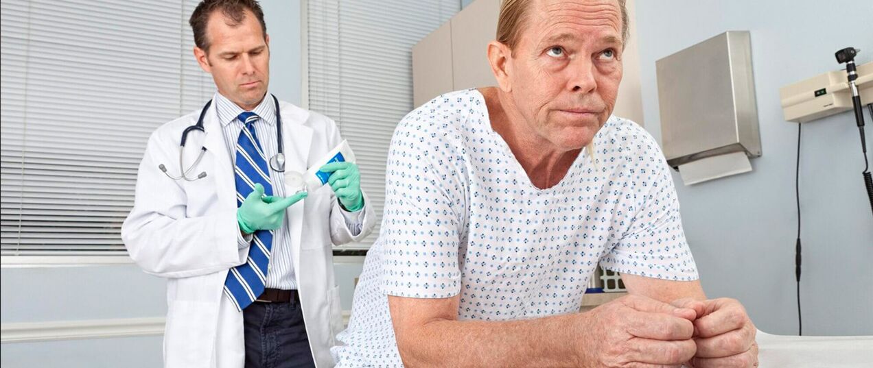 Prostatitic therapy at the doctor's reception
