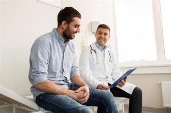 A urologist prescribes treatment for prostatitis to a patient